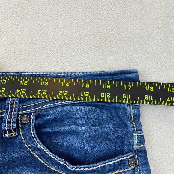 BKE Mens Jeans Size 32x35.5 Payton Classic Blue Distressed Cotton Blend - Picture 4 of 16